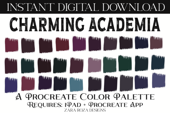 Charming Academia Procreate Palette