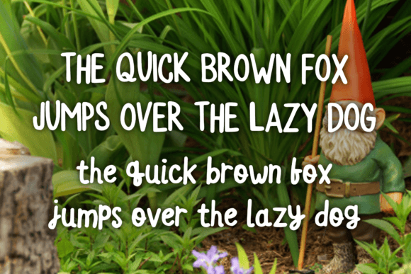 Garden Gnomes Font PNG with transparent background - Preview 3