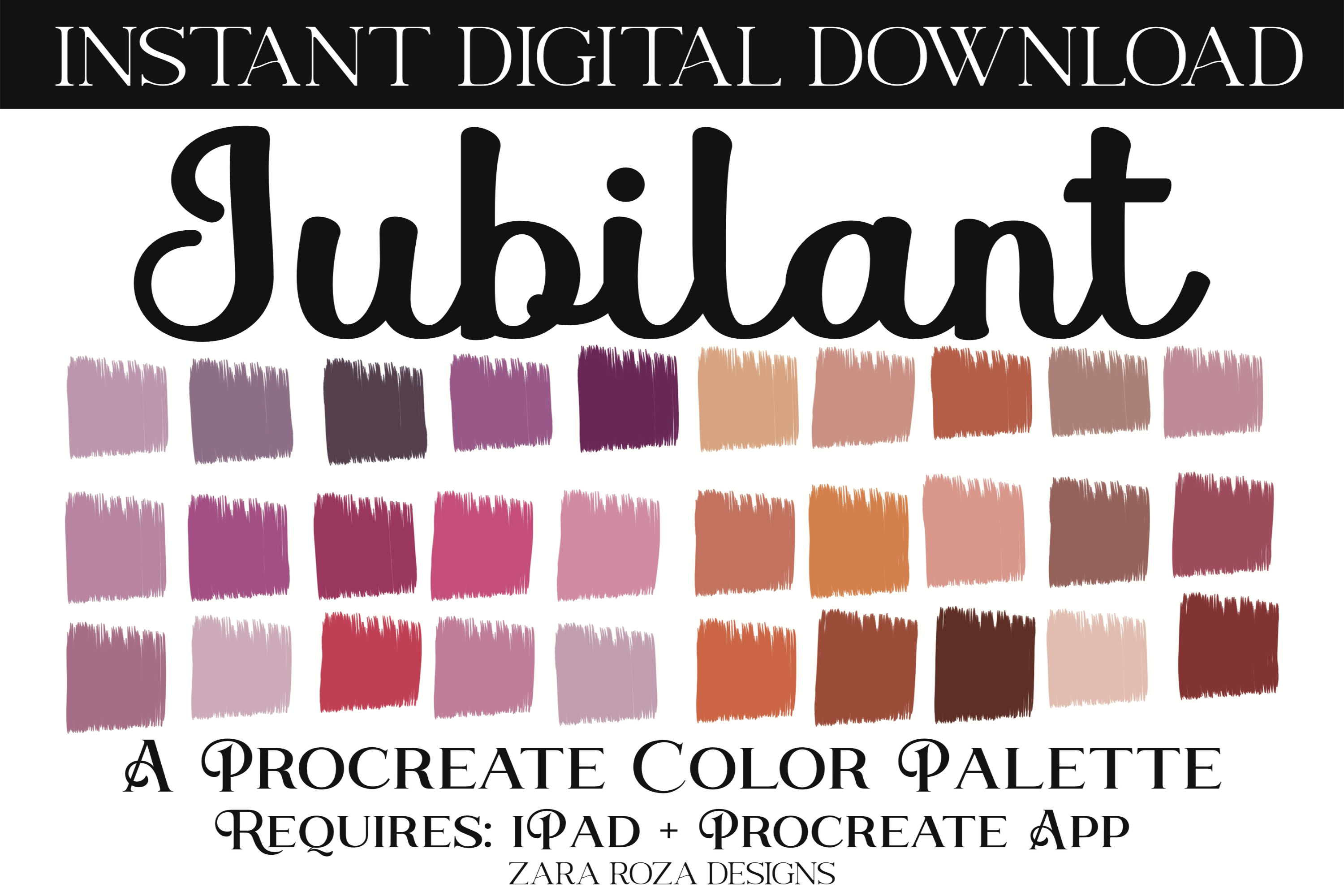 Jubilant Procreate Color Palette