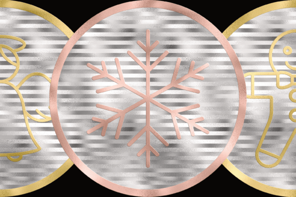 PNG Silvery Printable Winter Stickers