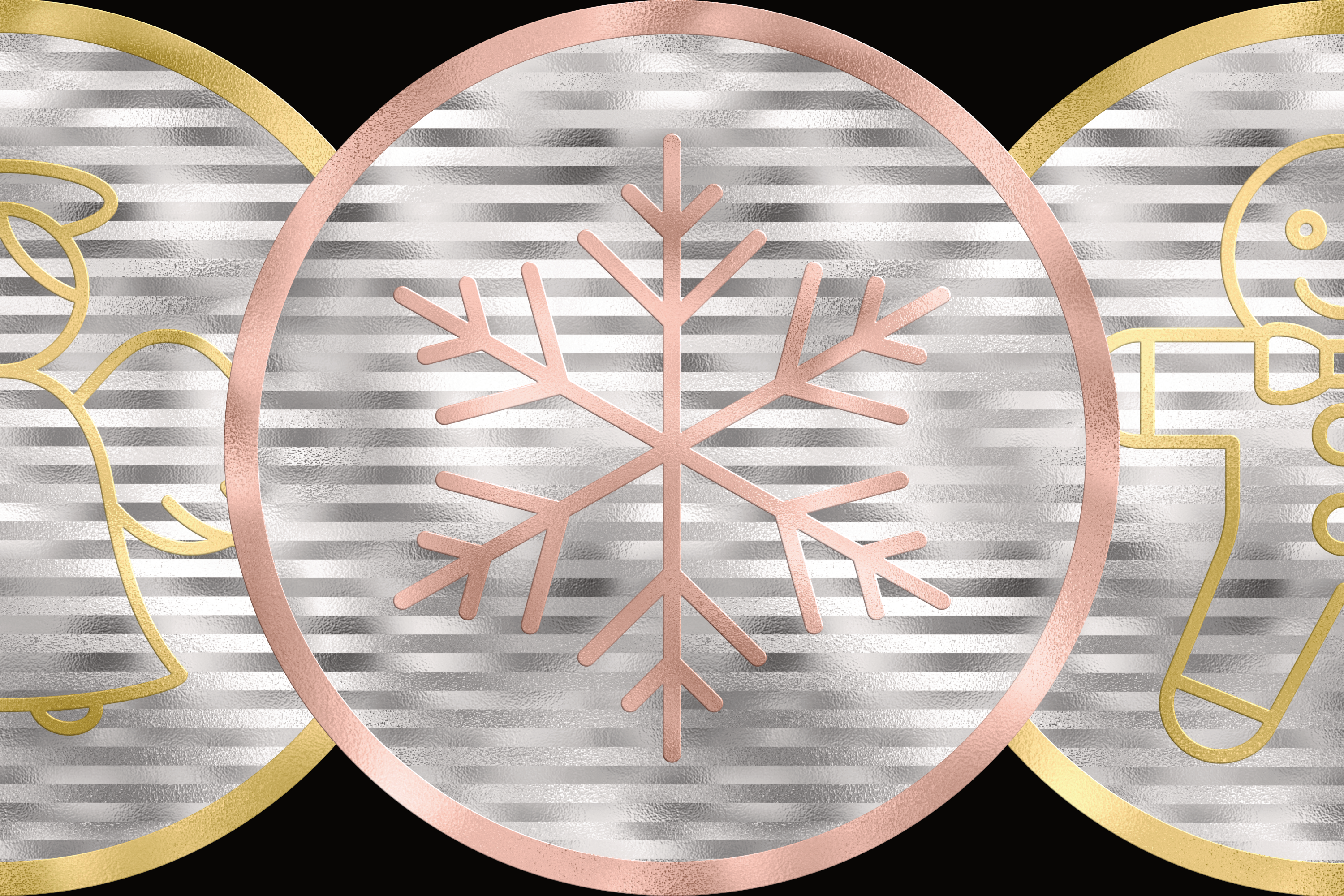 PNG Silvery Printable Winter Stickers