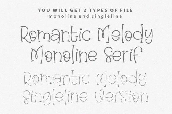 Romantic Melody Font PNG with transparent background - Preview 1