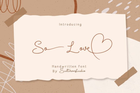 So Love Font - Cute Lettering Fonts