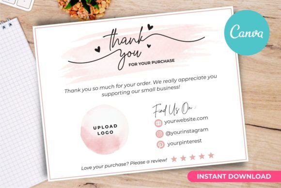 Thank You Card Business Template Canva