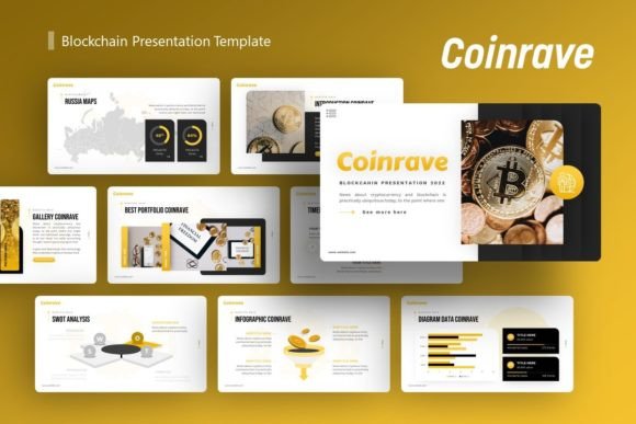 Preview of Blockchain Presentation - Coinrave technology presentation template