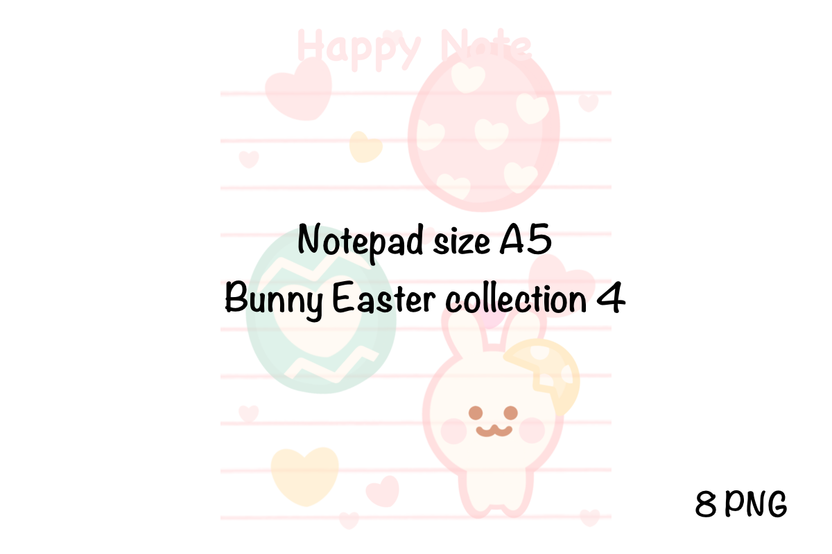 Easter Notepad Bunny Easter Notepad Size A5 Graphic by SPsweet · Creative Fabrica