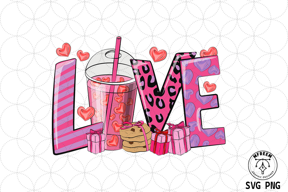Coffee Love Valentine Sublimation SVG Graphic by mfreem · Creative Fabrica
