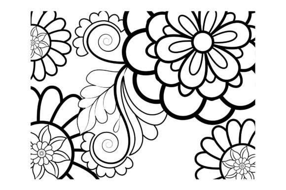 Floral Coloring Page Book for Adults