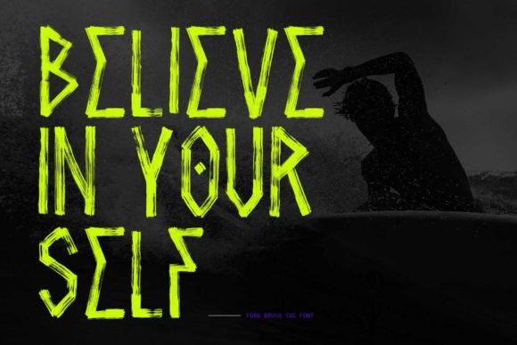 Fork Brush Font - Preview 1