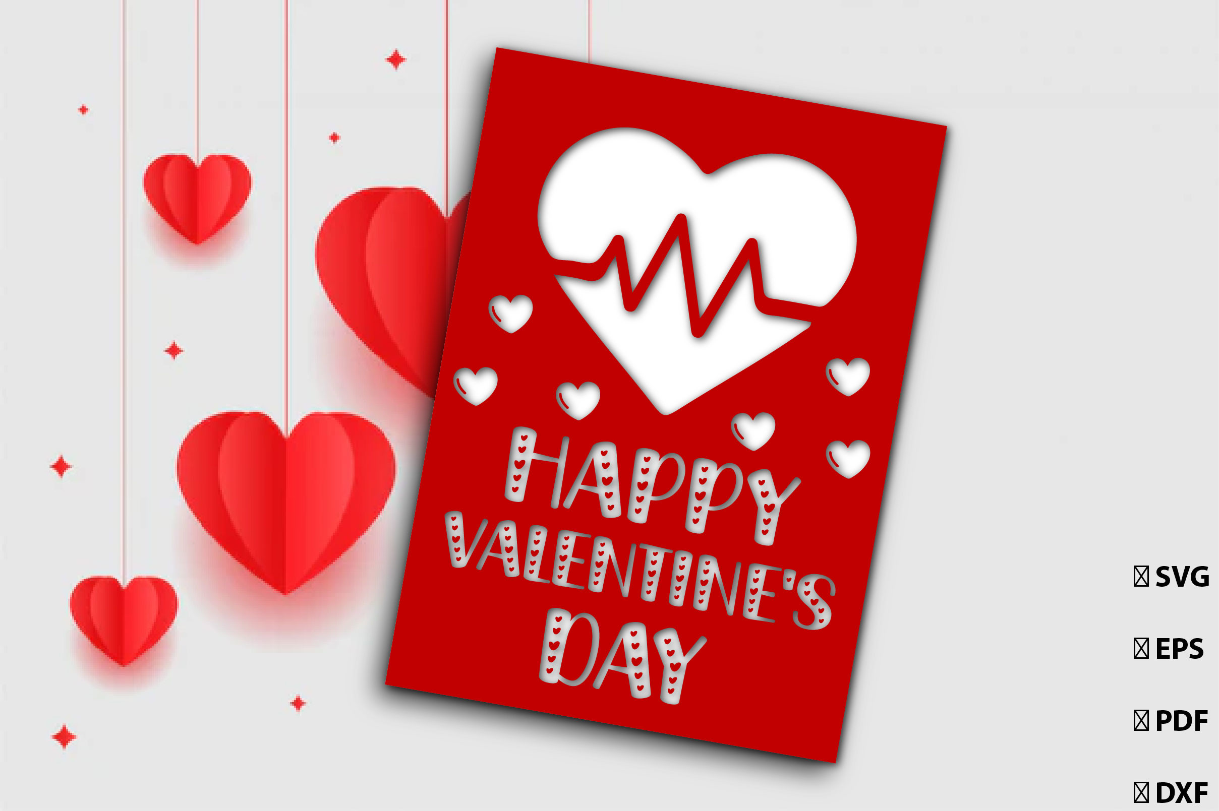 Happy Valentine's Day Card SVG Design Graphic by BlackDogsMedia ...