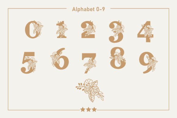 Iris Monogram Font PNG with transparent background - Preview 3