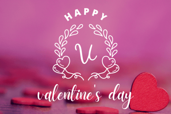 Rianda Valentine Monogram Font PNG with transparent background - Preview 1