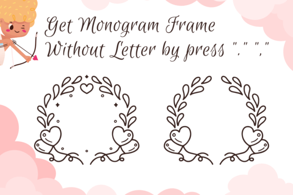 Rianda Valentine Monogram Font PNG with transparent background - Preview 3