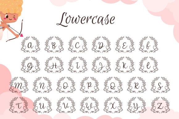 Rianda Valentine Monogram Font PNG with transparent background - Preview 5