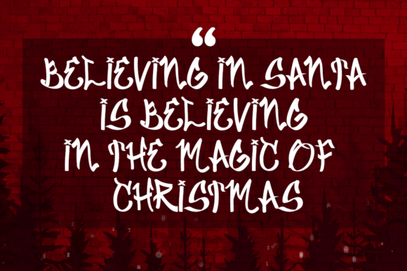 Santa Gravity Font PNG with transparent background - Preview 2