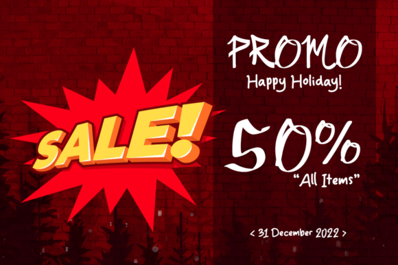 Santa Gravity Font PNG with transparent background - Preview 3