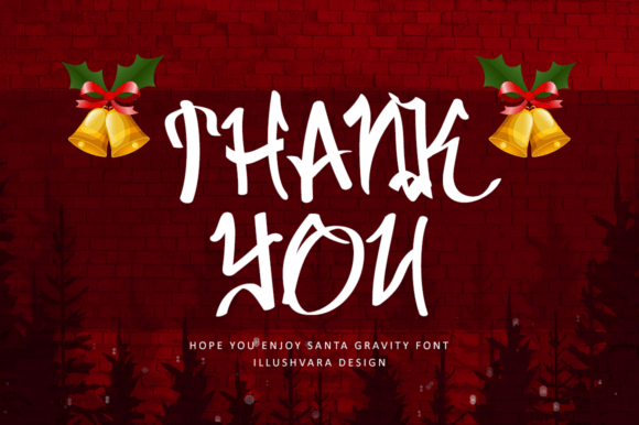 Santa Gravity Font PNG with transparent background - Preview 5