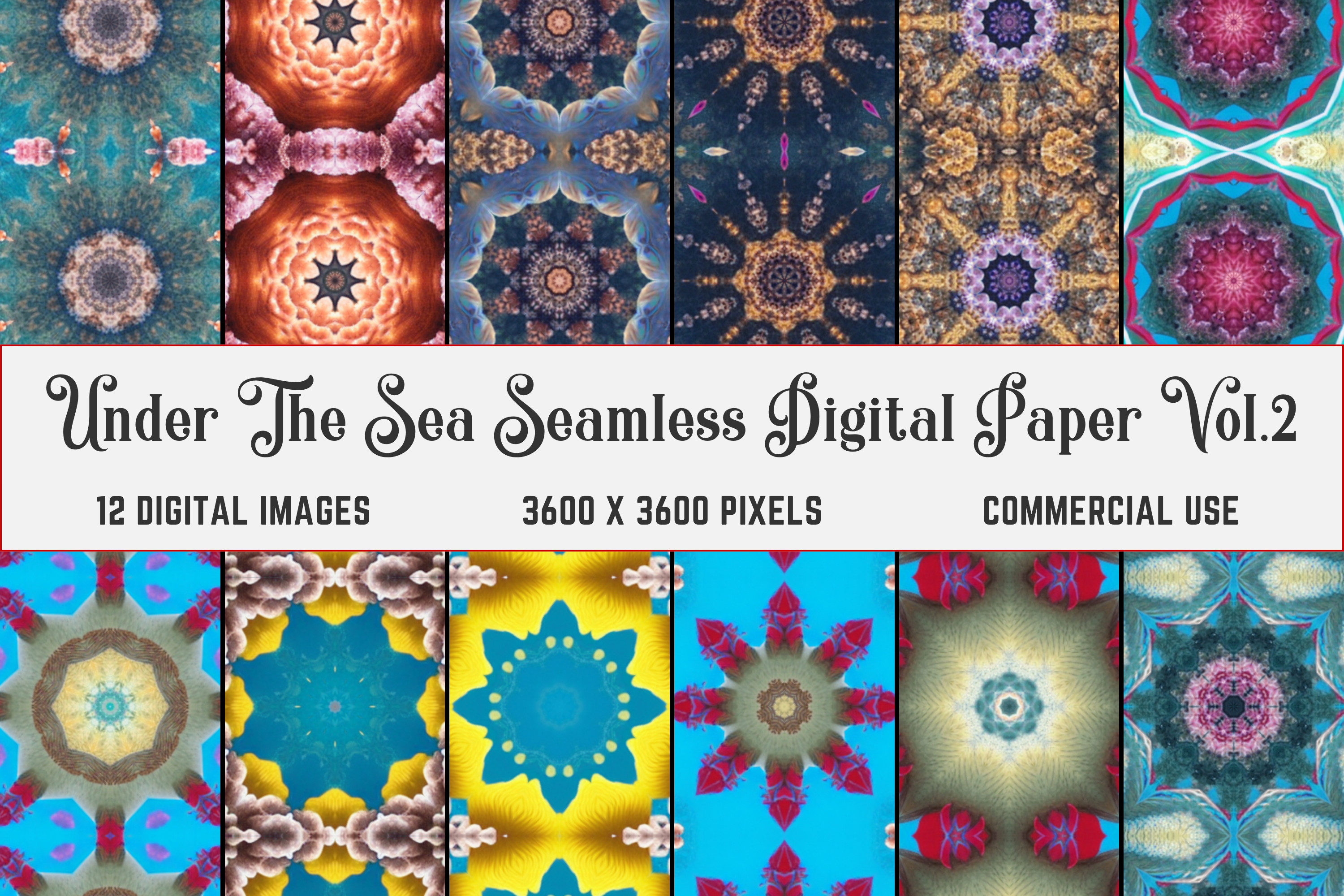 Seamless Digital Paper Under the Sea V.2 Graphic by Funkyday · Creative ...