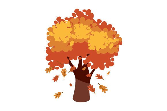Autumn Leaves Falling from the Tree