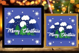 3D Christmas Shadow Box SVG