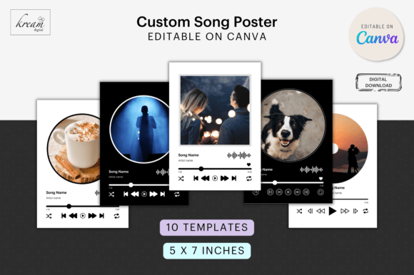 CANVA Custom Song Poster Template