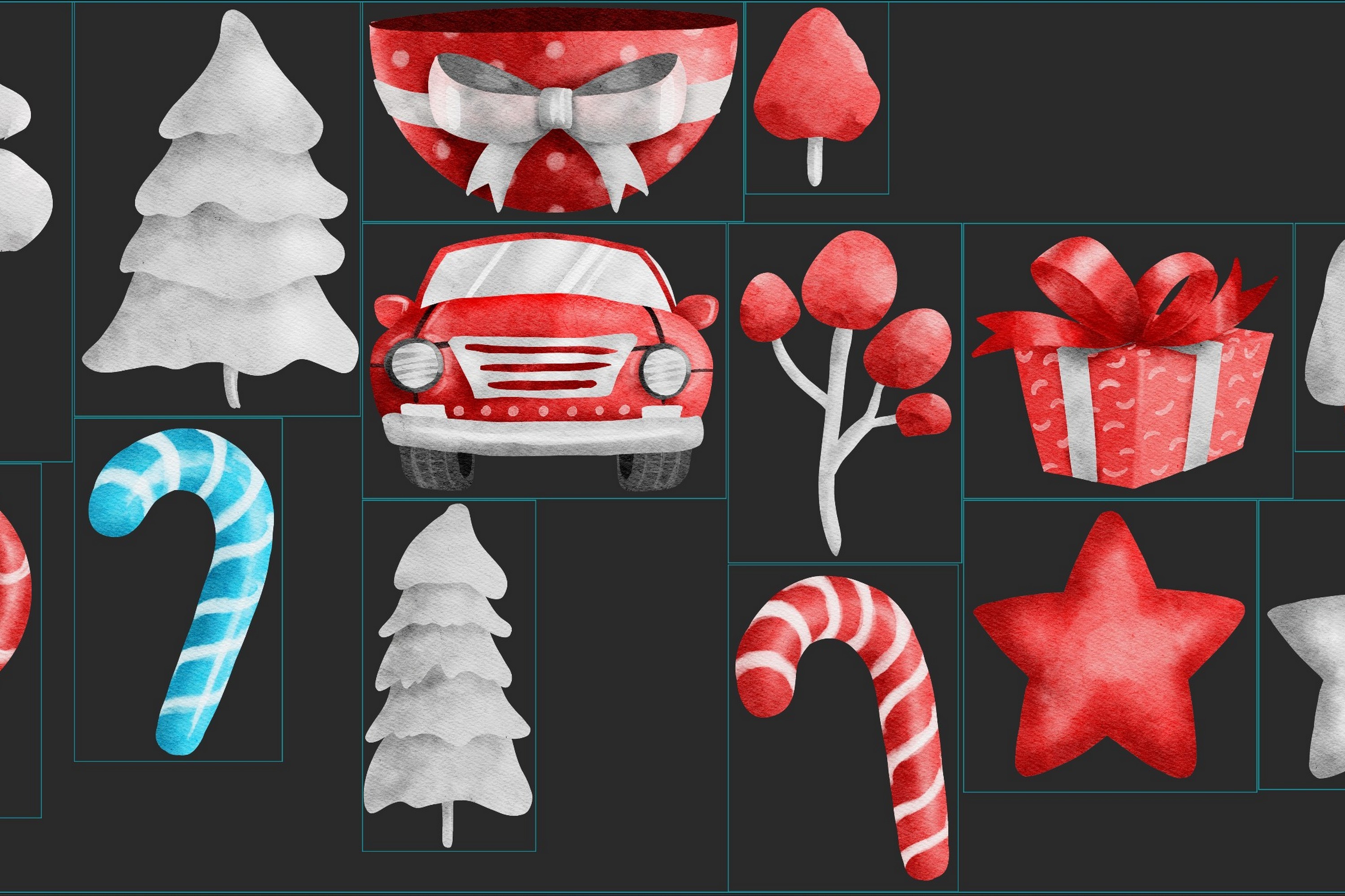 Christmas Watercolor Gnomes Cliparts Png - photo 3