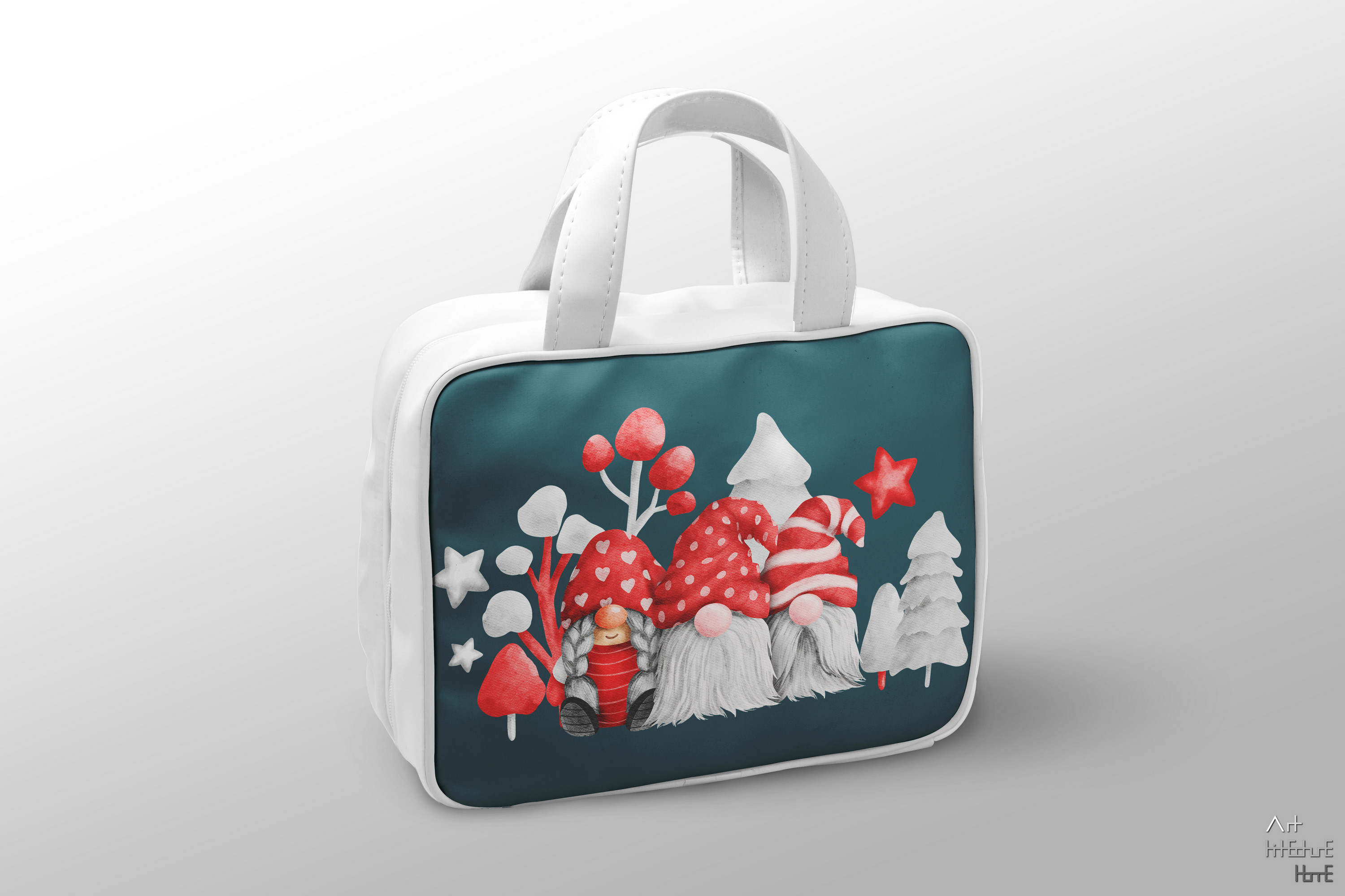 Christmas Watercolor Gnomes Cliparts Png - photo 9