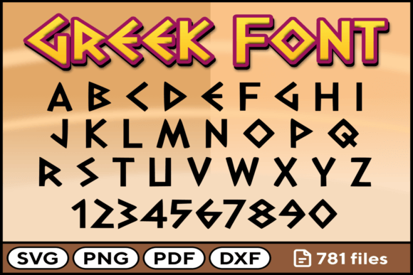 Greek Font Svg Png Pdf Dxf Alphabet Graphic Crafts By fromporto