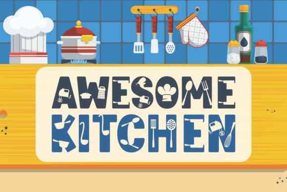 Happy Cooking Font PNG with transparent background - Preview 1