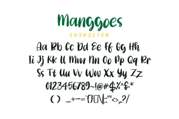 Manggoes Font PNG with transparent background - Preview 4