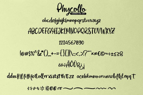 Phycollo Font PNG with transparent background - Preview 3