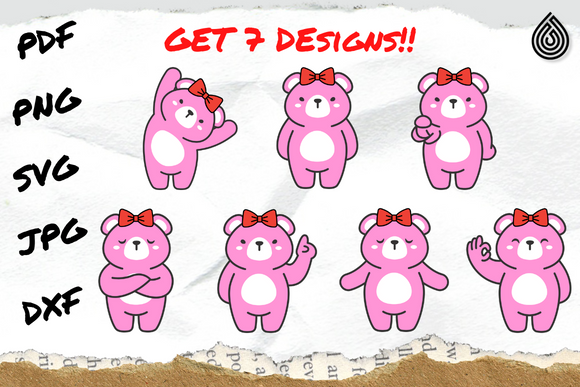 Pink Teddy Bear with Bow