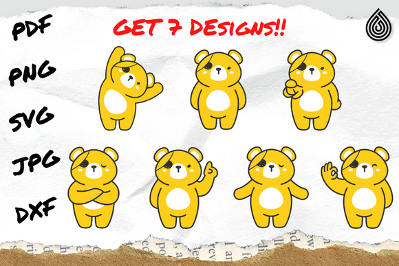 Yellow Teddy Bear with Eyes Patch