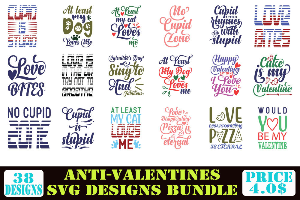 Anti Valentines SVG Designs Bundle Graphic by Crftstudio 2.0 · Creative ...