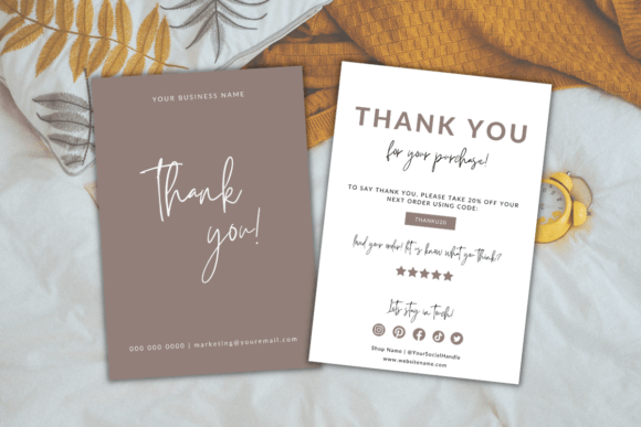 Canva Editable Thank You Card Template