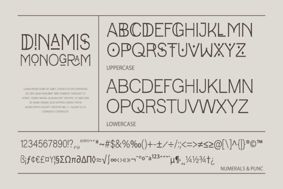 Dinamis Monogram Font - Preview 4