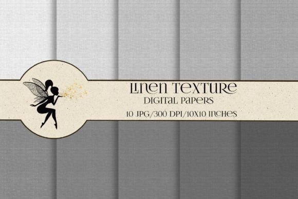 Grey Linen Texture Paper Set