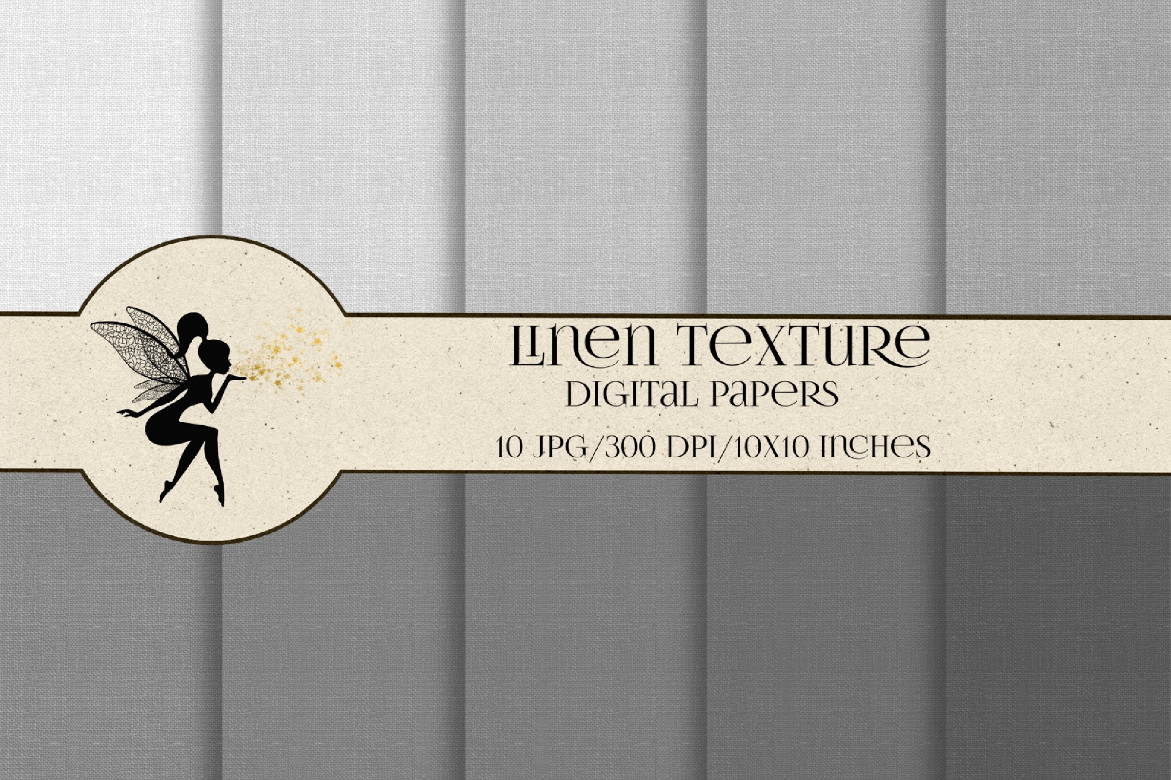 Grey Linen Texture Paper Set
