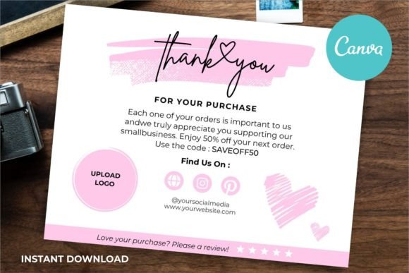 Thank You Card Business Template Canva