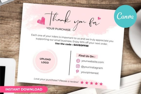 Thank You Card Business Template Canva