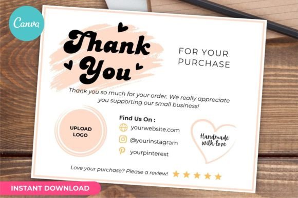 Thank You Card Business Template Canva