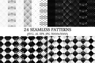 Monocolor Pattern 24 Seamless Monochrome Circle Patterns Graphic by davidzydd · Creative ...