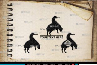 Bull Rider Monogram, Bull Rider SVG Graphic by Pixel Elites · Creative ...