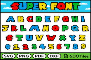Super Font Svg Png Pdf Dxf Alphabet Gráfico por fromporto · Creative ...