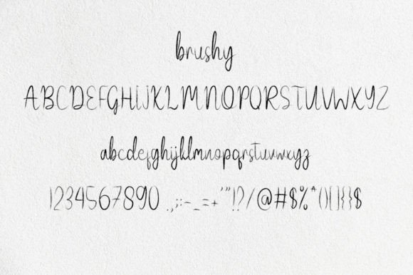 Brushy Font - Preview 1