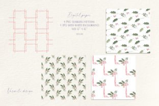 Christmas Holly Frames Graphic by Vasmila design · Creative Fabrica