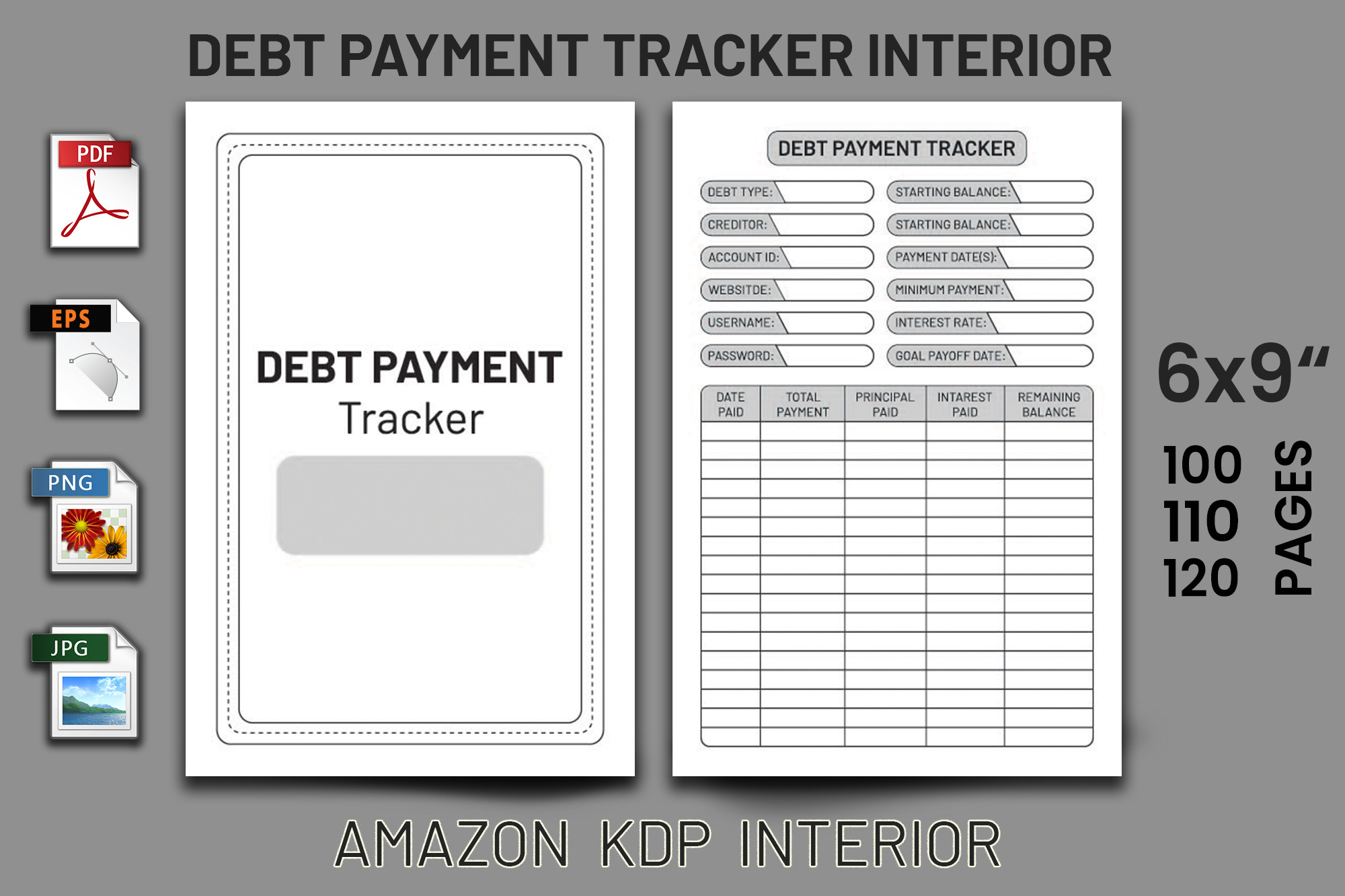 Debt Payment Tracker- KDP Interior Graphic by Dreamstore · Creative Fabrica