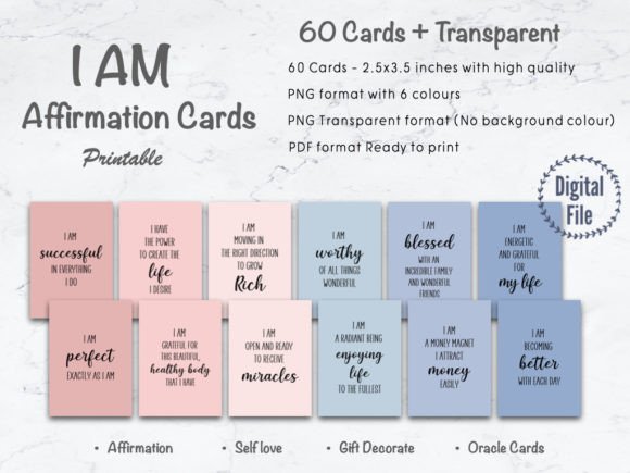 I AM Affirmation Cards Printable