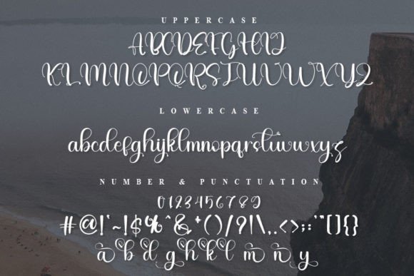 Rain and Beach Font PNG with transparent background - Preview 3