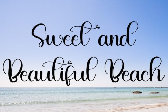 Rain and Beach Font PNG with transparent background - Preview 5